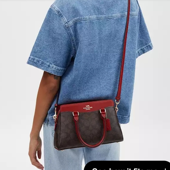 New! Mini Darcie Carryall in Signature Canvas - Picture 6 of 7